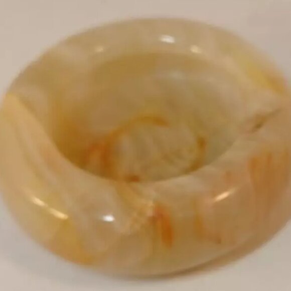 Vintage Onyx Round Marble Ashtray (Pakistan International Airlines)-NEW-Box S&H - Picture 1 of 5